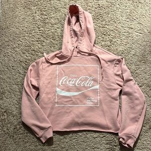 Pink XS Coca Cola cropped sweatshirt